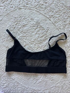 Sheer Mesh Bralette in Black - Lightweight Comfort